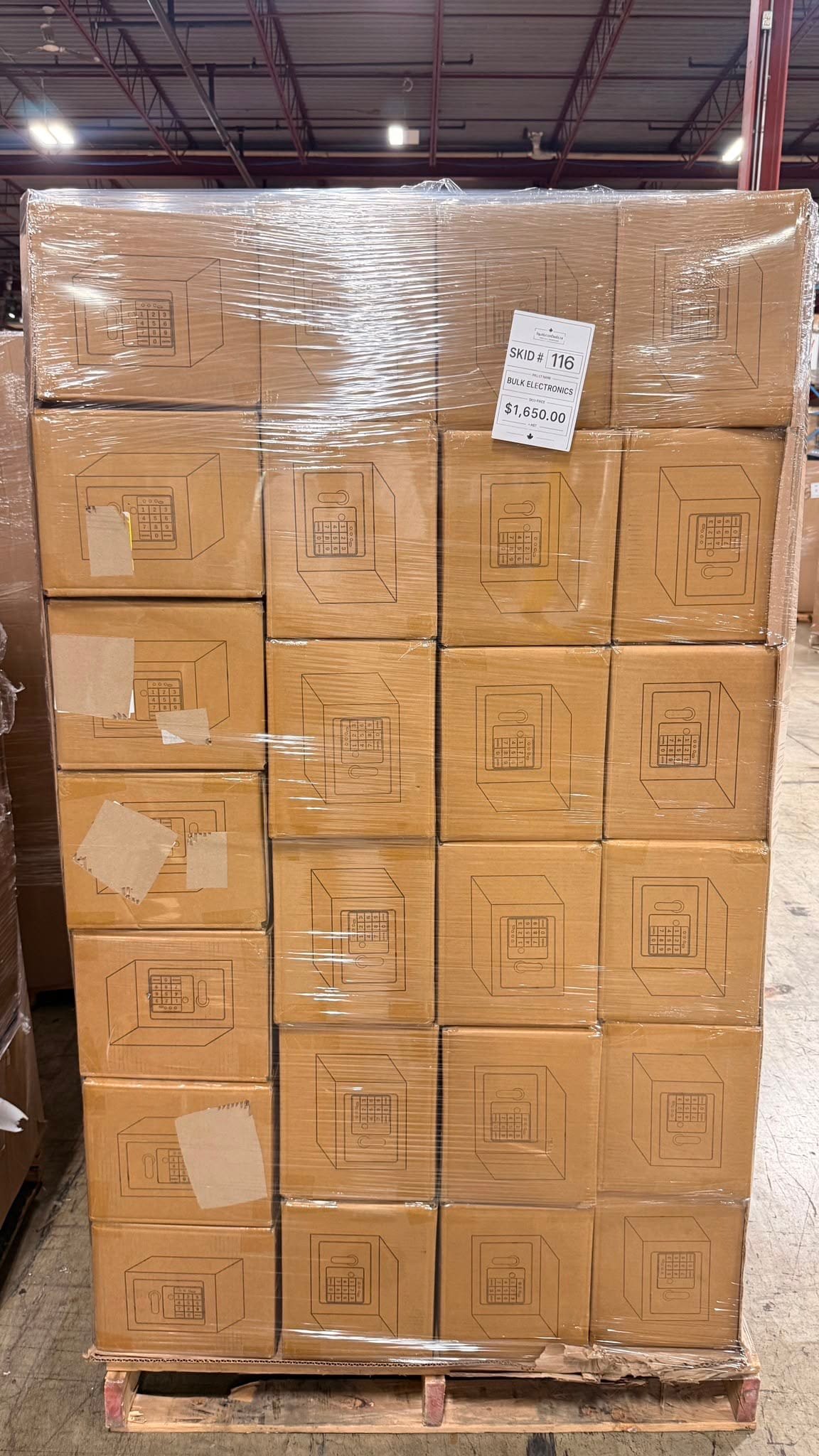 Overstock Safe Box Electronics Pallet #116 | Liquidation Pallet Wholesale